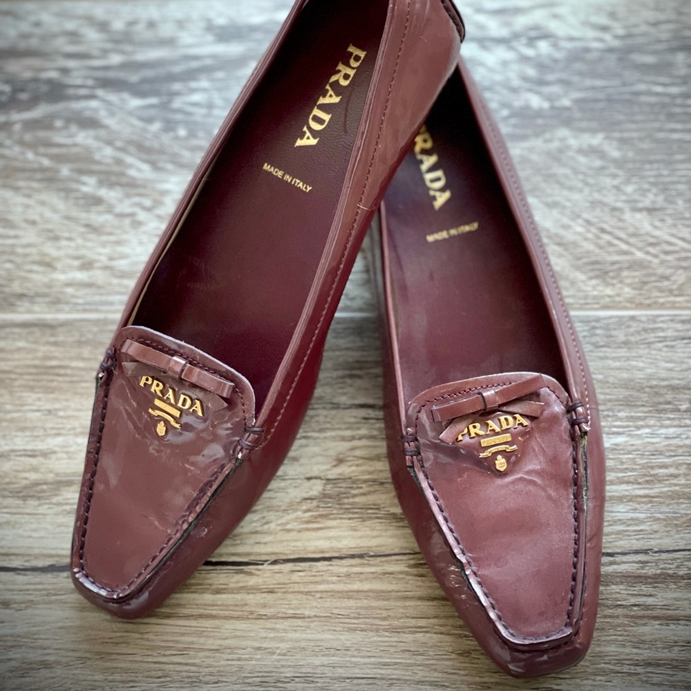 Genuine Prada patent leather flats